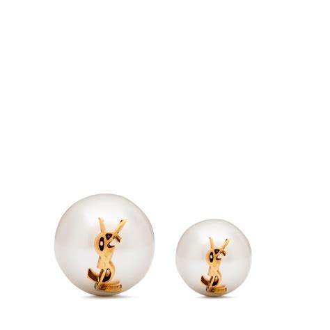 ysl pearl earrings.